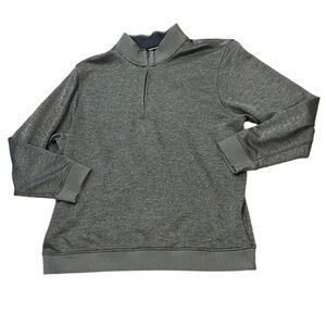 Under Armour Cold Gear Fleece Charcoal Zip-Up Pullover Sweater Size XXL Loose